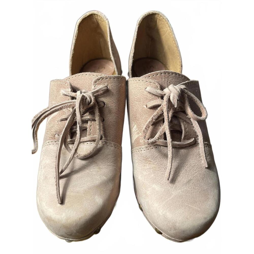 Sanita Clogs Danish Women's 35 Pink Suede Mules Wooden Heels - Picture 6 of 7
